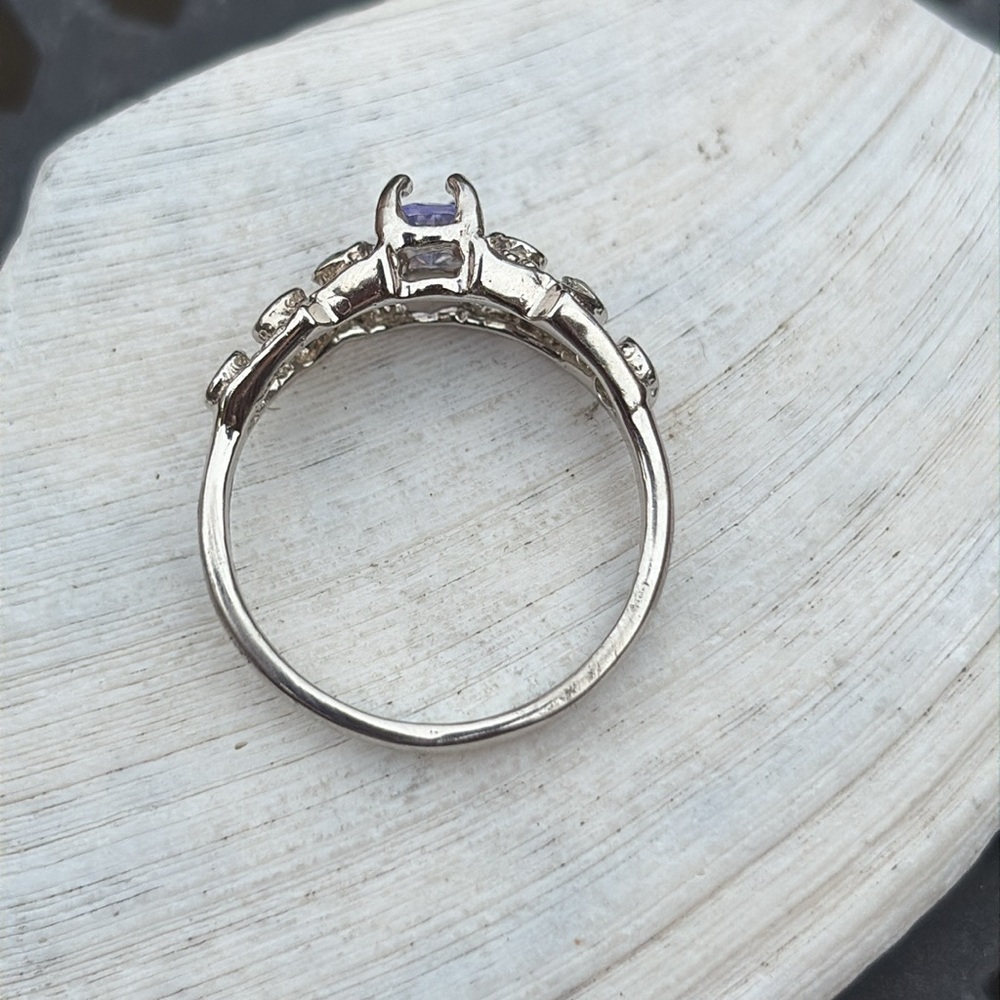 Genuine Natural Tanzanite Oval Cut Solitaire Sterling Silver 925 Ring Size 7 - Picture 12 of 12